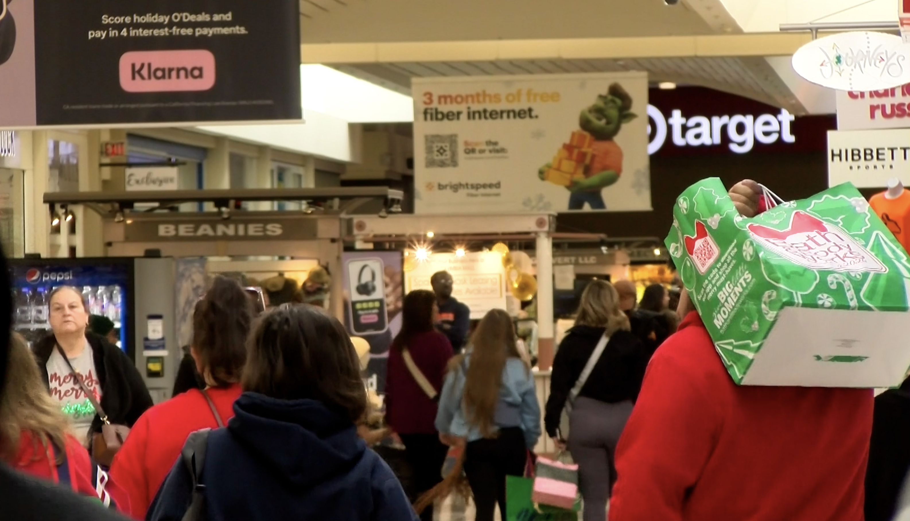 Several patrons are seen shopping at the Columbia Mall on Friday, Nov. 29, 2024. The Mall’s General Manager Rusty Strodtman says this Black Friday crowd was reminiscent of pre-pandemic shopping levels. 